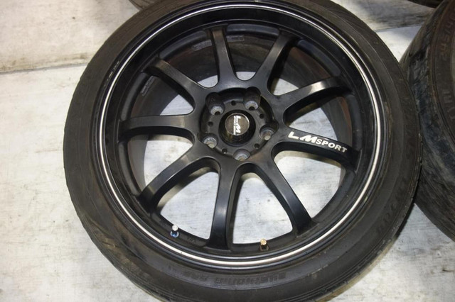 JDM LM Sport Wheels Rims Tires 5x120 18x8.5 +45 Offset in Tires & Rims - Image 2