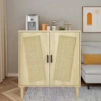 Bay Isle Home™ Storage Cabinets With Rattan Decorative Doors