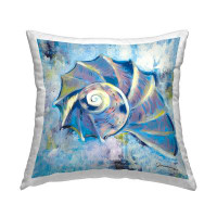 East Urban Home Modern Nautilus Beach Shell Printed Throw Pillow Design By Liz Jardine