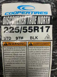 4 Brand New Cooper Discoverer True North 225/55R17 tires. Winter tires  *** WallToWallTires.com ***