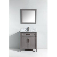Gracie Oaks Lachine 30" Single Bathroom Vanity Set with Mirror
