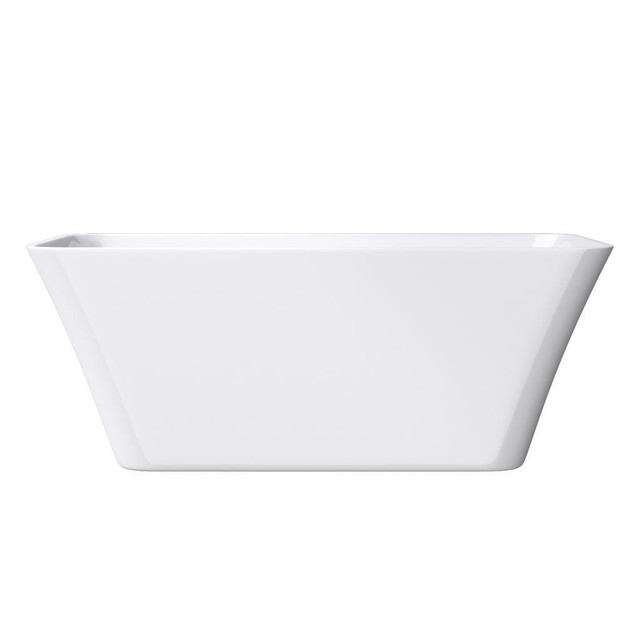 59x30x23 Seamless Freestanding Acrylic Tub – 1 Piece in Black or White - Centre Drain   JBQ in Plumbing, Sinks, Toilets & Showers - Image 4