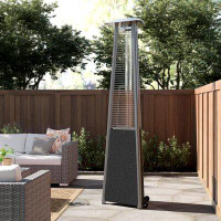 Arlmont & Co. Bainsby Commercial Glass Tube 41,000 BTU Propane Standing Patio Heater