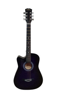 Left handed Acoustic Guitar 38 inch for Beginners, Children, Small hand adults Purple SPS332LF