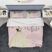 East Urban Home French Chandeliers Couture II Duvet Cover Set