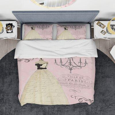 East Urban Home French Chandeliers Couture II Duvet Cover Set in Indoor Lighting & Fans