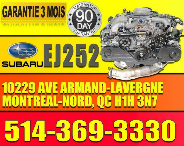 Moteur Subaru Outback 2006 2007 2008 2009 2010 Outback 06 07 08 09 10 EJ25 EJ20 EJ253 in Other Parts & Accessories in City of Montréal - Image 2