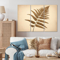 Bay Isle Home™ Beige Ferns Plant Timeless Elegance I - Floral Wall Art Print Set