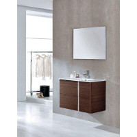 Latitude Run® Royo Finton Collection 32" 2-Drawer Bathroom Vanity With Sink (Sandy Walnut)