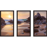 Made in Canada - Picture Perfect International Sea Landscape - 3 Piece Picture Frame Photograph Print Set on Acrylic