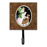 Caroline's Treasures Snowman with Springer Spaniel Leash Holder and Wall Hook