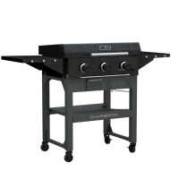 Char-Broil Charbroil Performance Series 28" 3-Burner XL Flat Top Gas Griddle Cart With Lid, Black