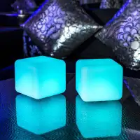 Smart & Green Dice Battery Powered Integrated LED Colour Changing Outdoor Table Lamp