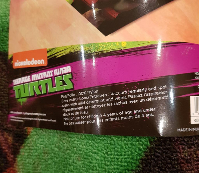 Nickelodeon Teenage Mutant Ninja Turtles Decorative Rug Kids Floor Mat 39.5 x 54 Inch in Rugs, Carpets & Runners - Image 2
