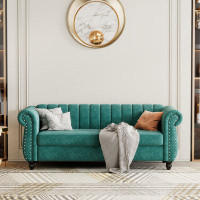House of Hampton Modern Sofa Dutch Fluff Upholstered Sofa