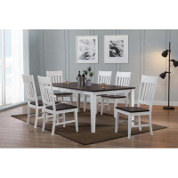 Gracie Oaks 7 Piece Solid Hardwood Dining Set Butterfly Leaf Included