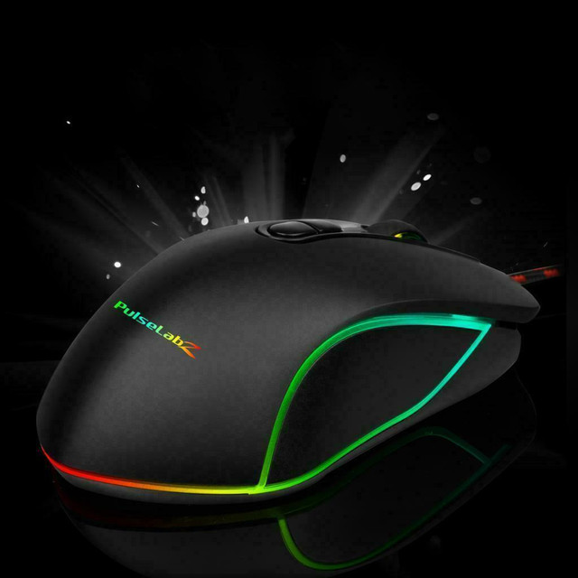 Pulselabz Gaming Office Mouse RGB Spectrum Backlit Ergonomic Mouse Programmable for Windows PC Gamers - Black in Mice, Keyboards & Webcams - Image 4