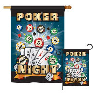 Breeze Decor Poker Night Interests Hobbies Impressions 2-Sided Polyester 40 x 28 in. Garden Flag