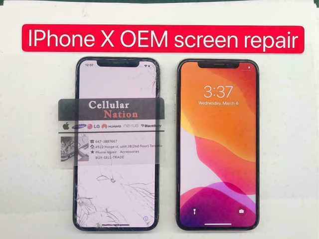 PHONE RERAIR, iPhone+SAMSUNG+iPad+iWatch+google+HUAWEI , broken screen, battery replace, charging port, water damaged in Cell Phone Services in Toronto (GTA) - Image 2
