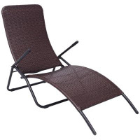 Bay Isle Home™ Patio Lounge Chair Outdoor Chair Folding Sunlounger Sunbed Poly Rattan