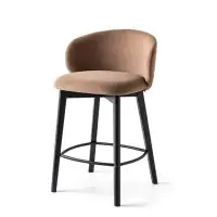 Connubia Tuka Upholstered Counter Stool with Wooden Frame