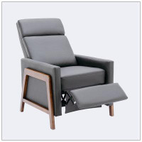 Corrigan Studio Wood-Framed PU Leather Recliner Chair