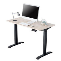Inbox Zero Height Adjustable Electric Standing Desk, 48 X 24 Inches Stand Up Table For Home Office Workstation (Black Fr