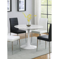 Latitude Run® Arkell 40-inch Round Pedestal Dining Table White