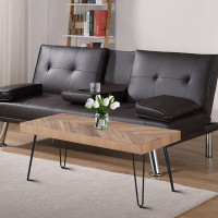 Union Rustic Modern Design Coffee Table with MDF Table Top and Metal Legs for Living Room