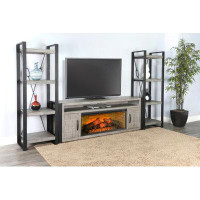 Sunny Designs Sunny Designs 126" Media Wall With Electric Fireplace