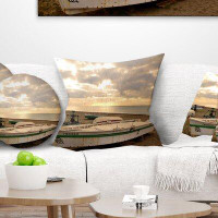 Made in Canada - East Urban Home Seascape Rincon De La Victoria Beach Pillow