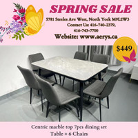 Spring Special sale on Furniture!! Consoles and Dining Tables and Chairs  on Sale! www.aerys.ca