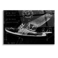 Trinx Trinx 'Flight Schematic III' By Ethan Harper, Acrylic Glass Wall Art, 24"X16"