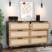 Bay Isle Home™ 6-drawer Rattan Dresser 6 - Drawer Dresser