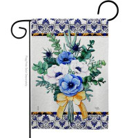 Breeze Decor Baby Blue Bouquet Garden Flag Floral Spring 13 X18.5 Inches Double-Sided Decorative House Decoration Yard B