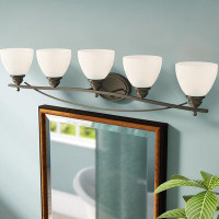 Charlton Home Maeystown 5-Light Dimmable Oil Rubbed Bronze Vanity Light
