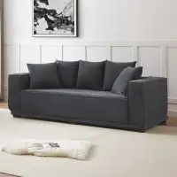 Latitude Run® Mid Century Modern Upholstered Sofa with 5 Matching Toss Pillows