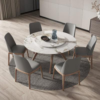 STAR BANNER Italian Modern Simple Round Dining Table And Chair Combination