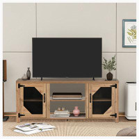 Ebern Designs TV Stand for 65" TV with Large Storage Space, 3 Levels Adjustable shelves