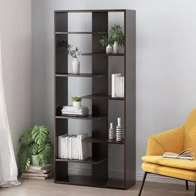 Featuring open shelves for a clean spacious look our etagere bookcase is designed to exhibit a colle...