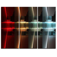 Design Art Kitchen with LED Lighting - 3 Piece Graphic Art on Wrapped Canvas Set
