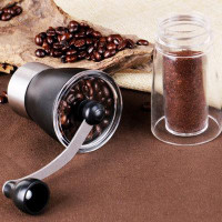 SC0GO Manual Coffee Grinder, Hand Portable Bean Mill Stainless Steel Handle Adjustable Ceramic Burr Assembly For Travel