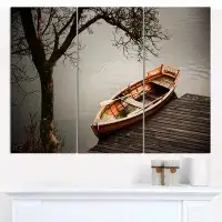 Design Art 'Little Rowing Boat Ferry' Photographic Print Multi-Piece Image on Canvas