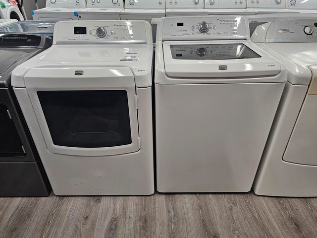 Econoplus Sherbrooke Super Ensemble Laveuse Sécheuse Maytag Cabrio 979.99$ Garantie 1 An Taxes Incluses in Washers & Dryers in Sherbrooke