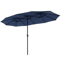 Arlmont & Co. Rindert 180'' x 106''' Rectangular Market Umbrella 2-Side