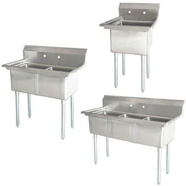 BRAND NEW Commercial Heavy Duty Stainless Steel Sinks - Single, Double, Triple Well  - Drainboard Options Available!! in Plumbing, Sinks, Toilets & Showers in Greater Vancouver Area