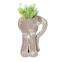 Wind & Weather Tall Clay Elephant Planter