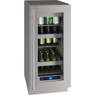 U-Line Glass Refrigerator 15 In Reversible Hinge Stainless in Refrigerators