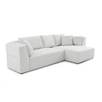 Hokku Designs Haryad 116.14'' Square Arm Sofa Chaise
