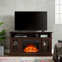 Millwood Pines Bently TV Stand With 23" Fireplace Inset For TV Up To 65"